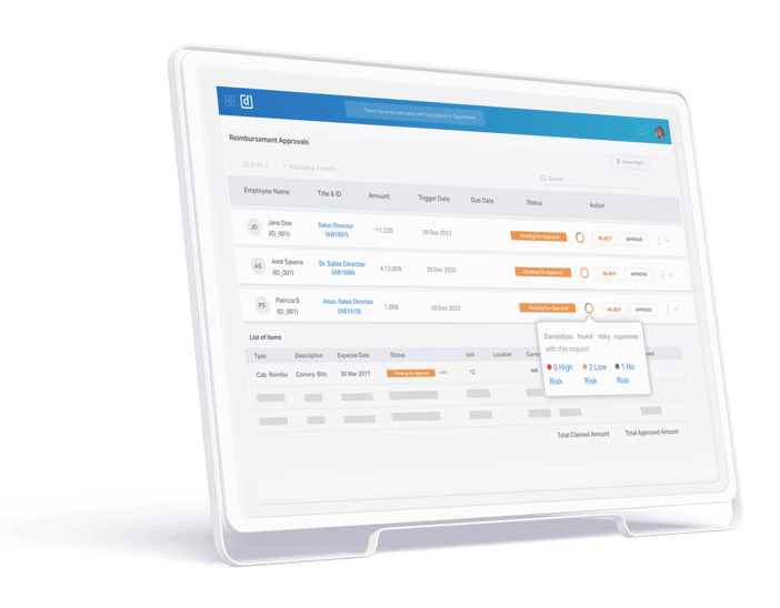 Reimbursement dashboard